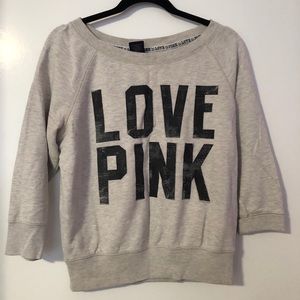 Pink: sweatshirt 3/4 sleeves